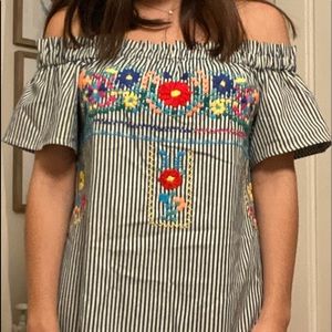 SMALL SIGNATURE EMBROIDERED DRESS